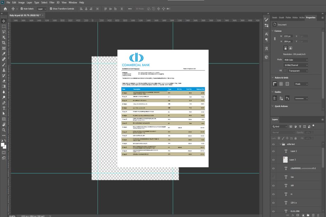 Modèle Word et PDF de relevé ferme de banque commerciale template